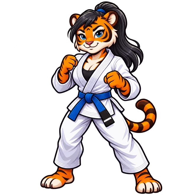 Tigre da faixa azul